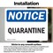 Signmission Quarantine, 5 in W x Rectangle, Vinyl Decal OS-2PACK-NS-D-35-L-17939 - alternate 2